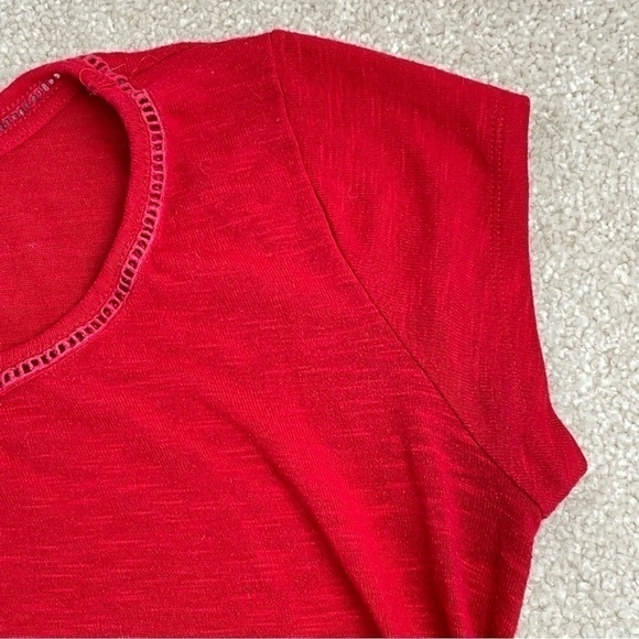 Thyme Maternity Red Short Sleeves Shirt Size Large 3/27$ - Picture 4 of 9